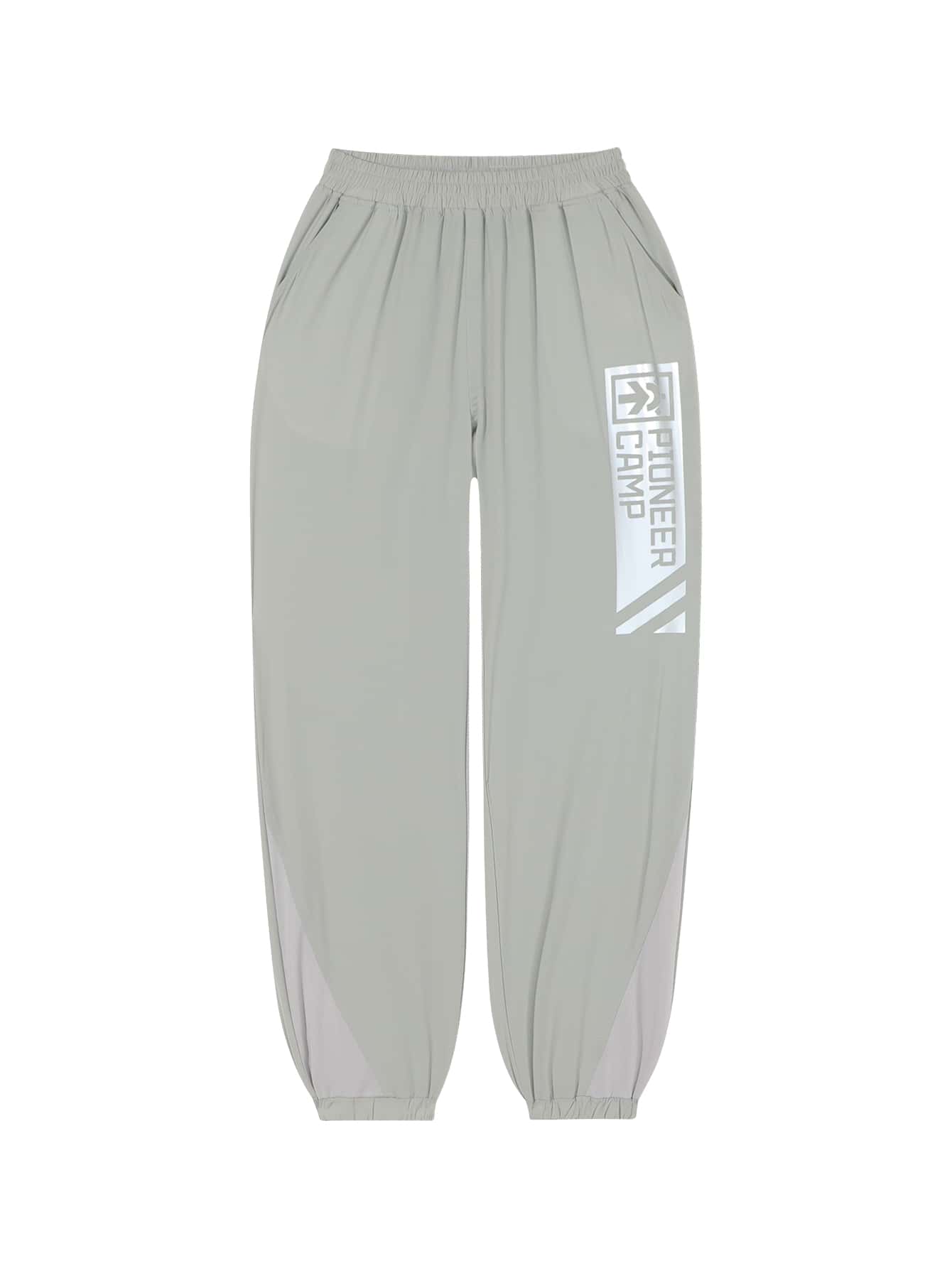 Boys Letter Graphic Trousers - Light Grey - View 1