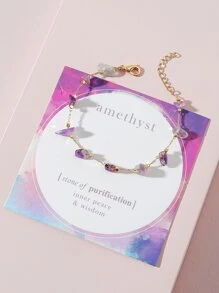 Stone Decor Bracelet - Multicolor - View 1