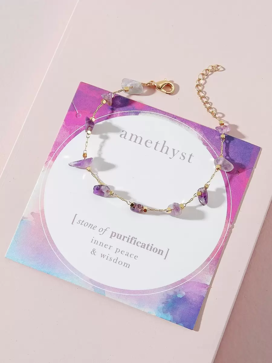 Stone Decor Bracelet - Multicolor - View 1