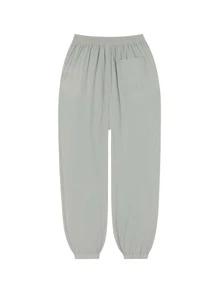Boys Letter Graphic Trousers - Light Grey - View 2