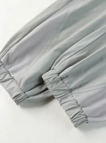 Boys Letter Graphic Trousers - Light Grey - View 4