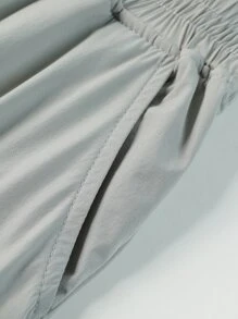 Boys Letter Graphic Trousers - Light Grey - View 5