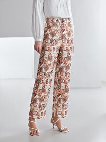 MOTF PREMIUM ALLOVER PAISLEY PRINT TROUSERS - Multicolor - View 1