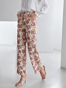 MOTF PREMIUM ALLOVER PAISLEY PRINT TROUSERS - Multicolor - View 3