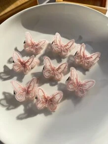 Kẹp tóc hình con bướm ren màu hồng boho 8 chiếc dành cho nữ, phong cách thanh lịch và tối giản với cảm giác cao cấp Hoàn hảo để mặc hàng ngày, đi tiệc thường ngày, đi làm, đi nghỉ, rửa mặt và trang điểm. Thích hợp để kết hợp với quần áo và các phụ kiện khác như mũ nón và đồ trang trí. - Hồng - Xem 4