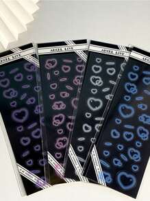 1入組愛心圖案隨機貼紙 - 彩色 - 查看 1