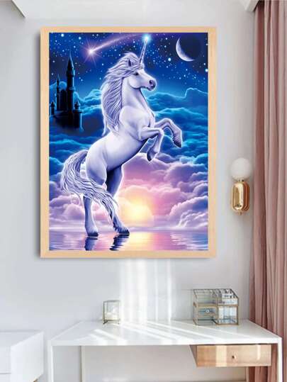 獨角獸樣式DIY鑽石畫不附框架