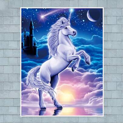 獨角獸樣式DIY鑽石畫不附框架