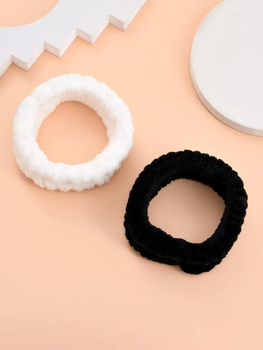 2 cái Băng đô tắm màu hỗn hợp - Đen và trắng - Xem 1
