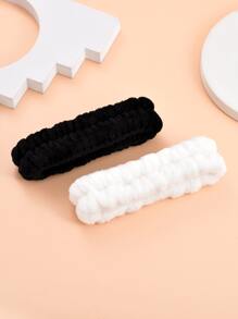 2 cái Băng đô tắm màu hỗn hợp - Đen và trắng - Xem 2