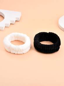 2 cái Băng đô tắm màu hỗn hợp - Đen và trắng - Xem 3