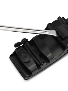 Cinturón con hebilla decorada con diseño geométrico para hombres, ideal para la vida diaria y el trabajo - Negro - Ver 3