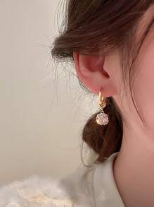 Bông tai thả bóng Rhinestone - Nhiều màu - Xem 1