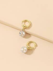Bông tai thả bóng Rhinestone - Nhiều màu - Xem 2