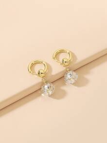 Bông tai thả bóng Rhinestone - Nhiều màu - Xem 3