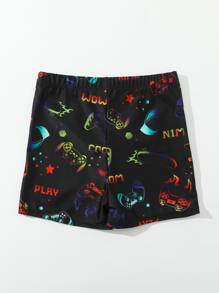 男孩字母圖案沙灘褲