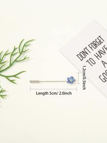 10pcs Bowknot & Rhinestone Decor Scarf Pin, Brooch Lapel Pins Set - Multicolor - View 4