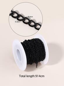 1roll Solid Chain - Black - View 4