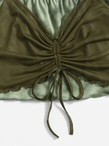 ROMWE Áo nữ - xanh quân đội - Xem 4