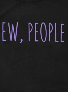 SHEIN Unity Letter Graphic Tank Top - Black - View 4