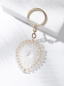 水鑽裝飾編織水滴墜飾鑰匙圈 - 彩色 - 查看 2