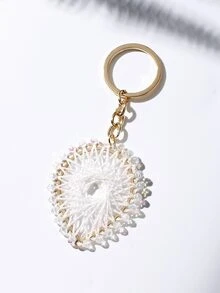 水鑽裝飾編織水滴墜飾鑰匙圈 - 彩色 - 查看 4