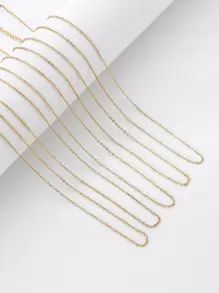 5 piezas Collar minimalista - Amarillo Oro - Ver 2