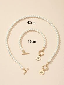 2 piezas Set joya colgante de redondo - Multicolor - Ver 3