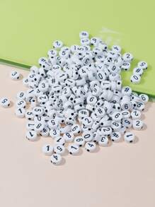 1 gói Hạt số 7mm - Đen và trắng - Xem 1