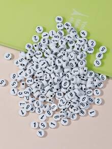 1 gói Hạt số 7mm - Đen và trắng - Xem 2
