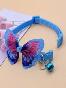 1pc Bow-knot Decor Pet Collar - Hot Pink - View 13