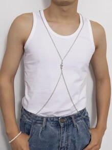 Những người đàn ông thời trang và phổ biến Chuỗi trang trí cơ thể hình rắn hợp kim để làm quà tặng trang sức và cho một vẻ ngoài sành điệu - Bạc - Xem 1