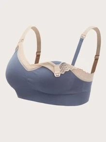 孕婦3件蕾絲邊無鋼圈內衣 - 彩色 - 查看 3