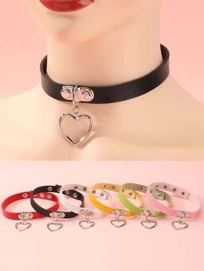 1 pieza Gargantilla al azar con adorno de corazón