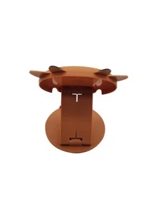 卡通圖案可折疊手機支架 - 鏽棕色 - 查看 3