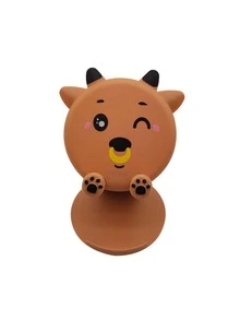 卡通圖案可折疊手機支架 - 鏽棕色 - 查看 4