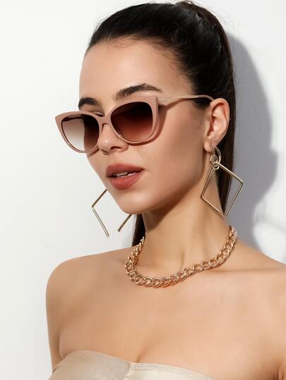 貓眼著色鏡片太陽眼鏡