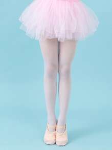 Toddler Girls Solid Tights - White - View 1