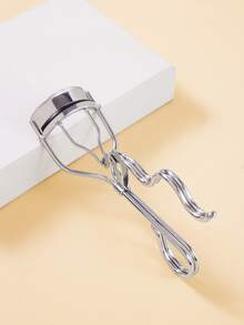 1pc Stainless Steel Eyelash Curler - Silver - View 1