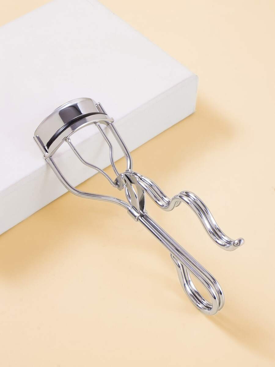 1pc Stainless Steel Eyelash Curler - Silver - View 1