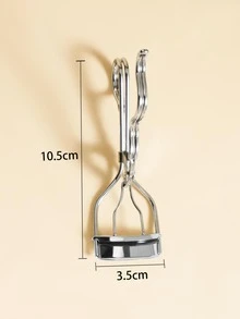 1pc Stainless Steel Eyelash Curler - Silver - View 3