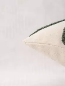 Tufted Leaf Pattern Cushion Cover Without Filler, Throw Pillow Case, For Sofa, Living Room - Multicolor - View 5