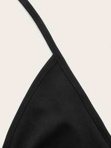 SHEIN CURVE+ Plus Size Solid Colored Bandage Design Camisole Top - Black - View 3