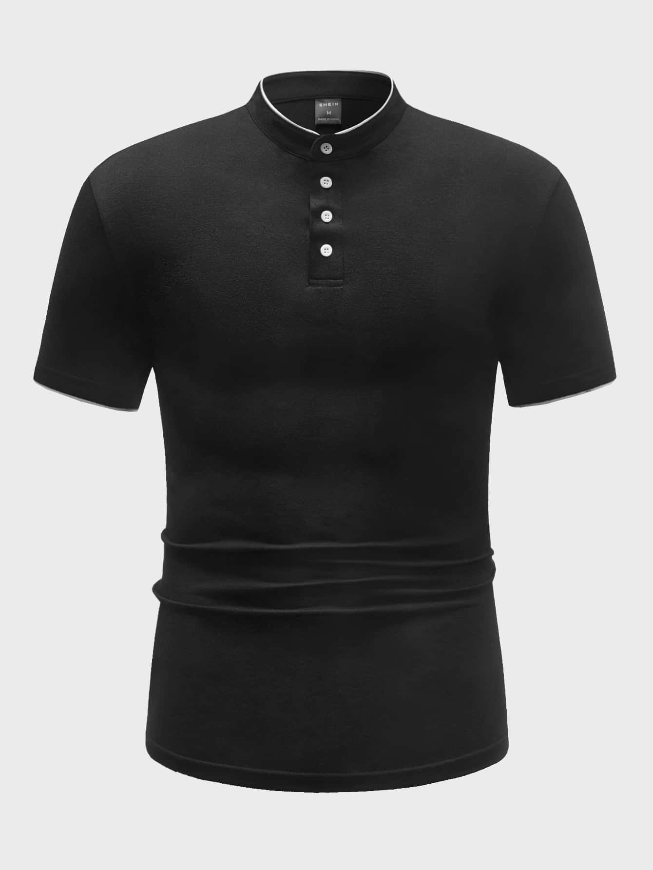 Shein Men Button Half Placket Polo Shirt Shein Usa