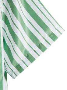 Manfinity Hombres Camisa con estampado de rayas con botón - Multicolor - Ver 6