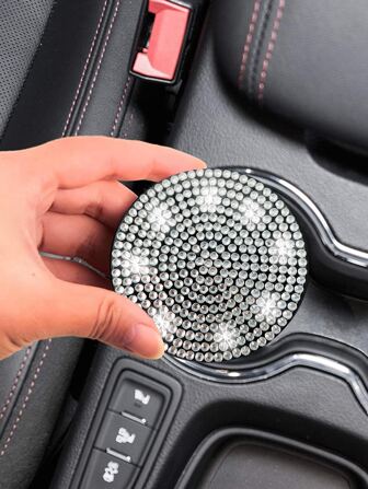 1 pieza Posavasos de coche con diseño de diamante de imitación