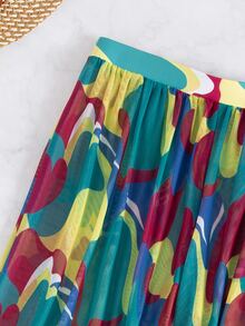 3packs All Over Print Knot Front Bandeau Bikini Set & Cover Up Pants, For Summer Beach Vacation - Multicolor - View 5