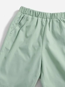 SHEIN Bộ hai mảnh Trai Túi Lá thư Thực vật Giải trí - Nhiều màu - Xem 4