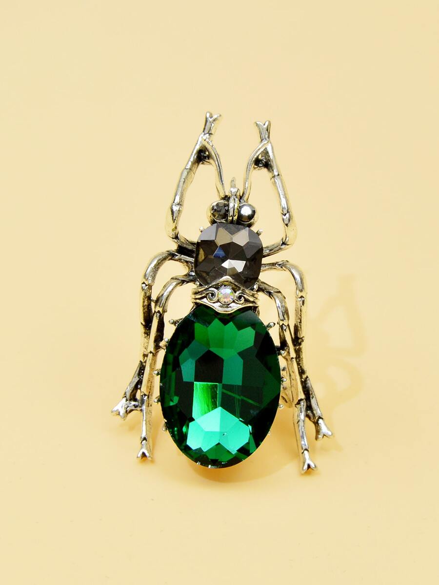 復古昆蟲設計胸針 - 綠色 - 查看 1