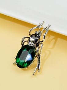 復古昆蟲設計胸針 - 綠色 - 查看 3